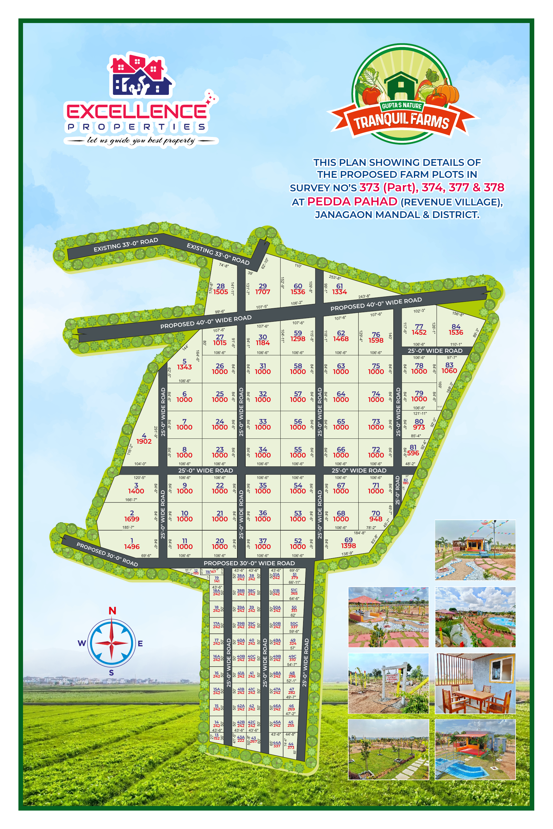 Tranquil Farms layout map